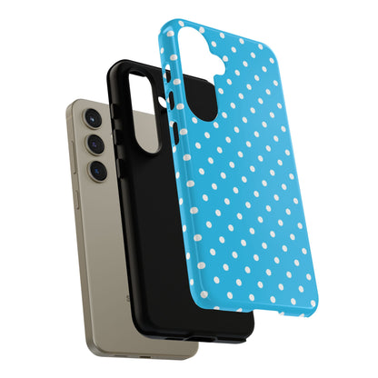 White dots on blue - Tough Cases