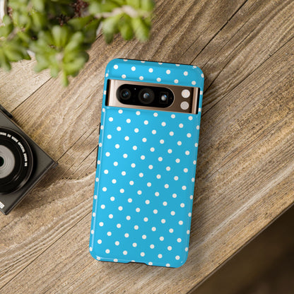 White dots on blue - Tough Cases