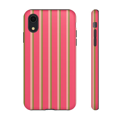 Pink and green stripes - Tough Cases