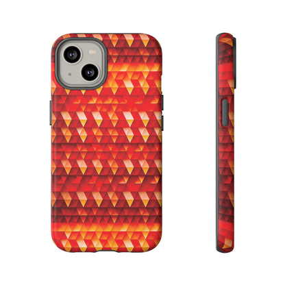 Geometric Flame - Red Triangles - Boston University Red d00000 - Tough Cases