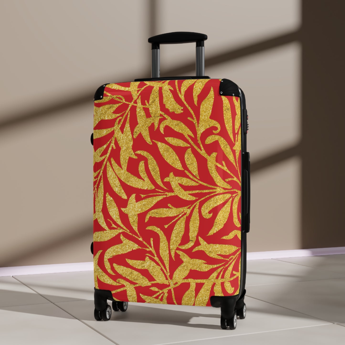 Gold Leaves - Scarlet - Suitcases