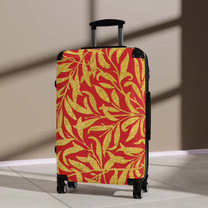 Gold Leaves - Scarlet - Suitcases