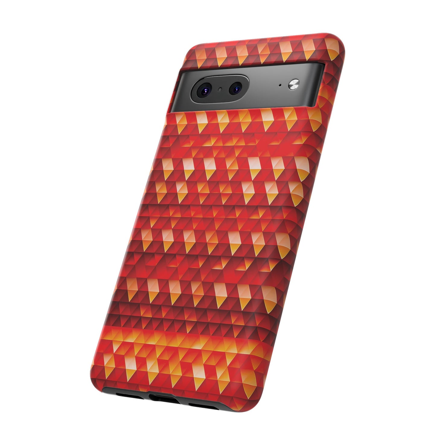 Geometric Flame - Red Triangles - Boston University Red d00000 - Tough Cases