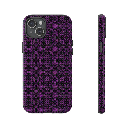 Vibrant Kaleidoscope - Purple - Black - Tough Cases