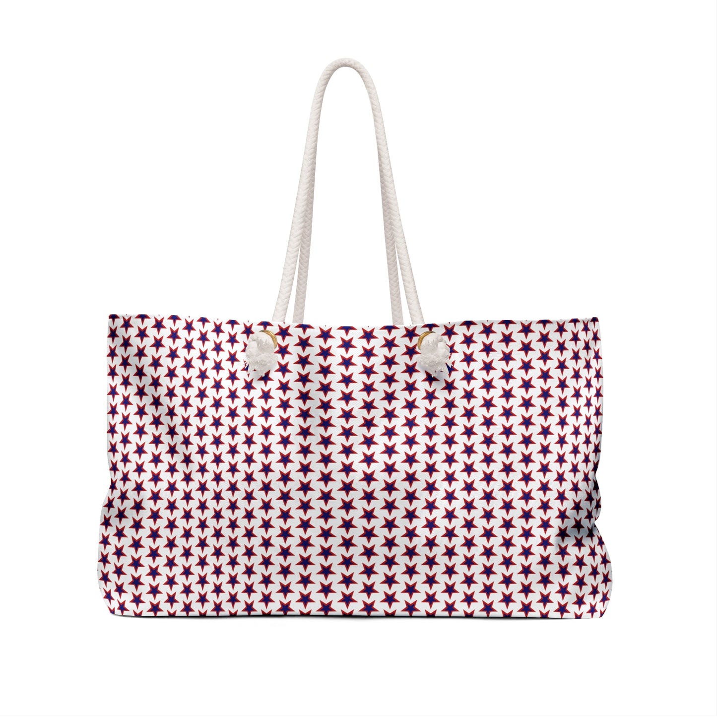 Red White and Blue Stars - White - Weekender Bag