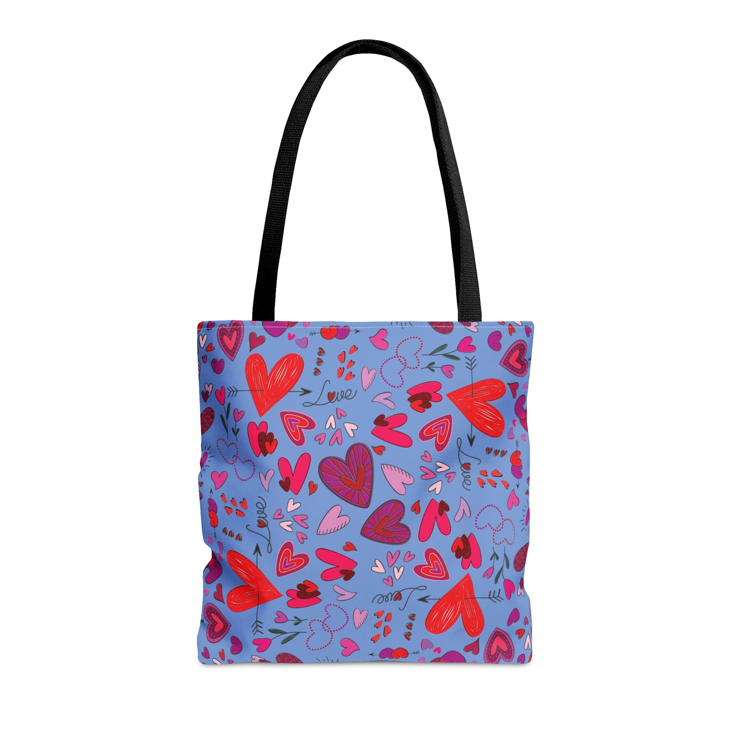 Heart Doodles - Fennel Flower 74a6ff - Tote Bag