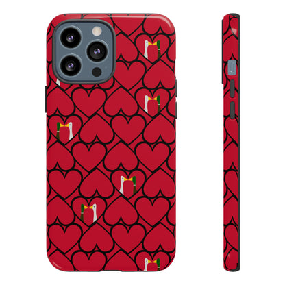 Ducks in hearts - Fire Engine Red c8092e - Tough Cases