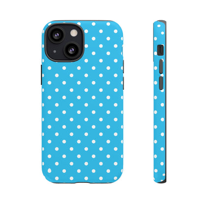 White dots on blue - Tough Cases