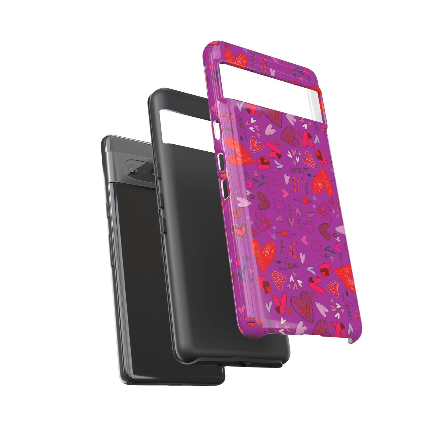 Heart Doodles - Deep Magenta B805AE - Tough Cases