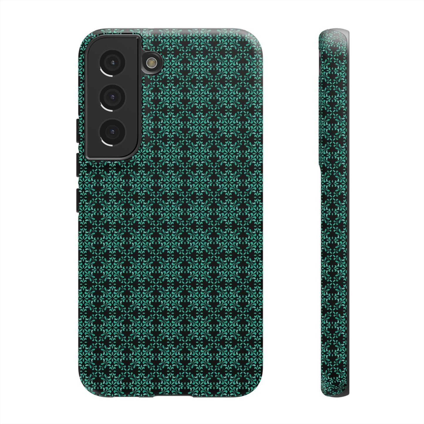 Vibrant Kaleidoscope - Turquoise - Black - Tough Cases