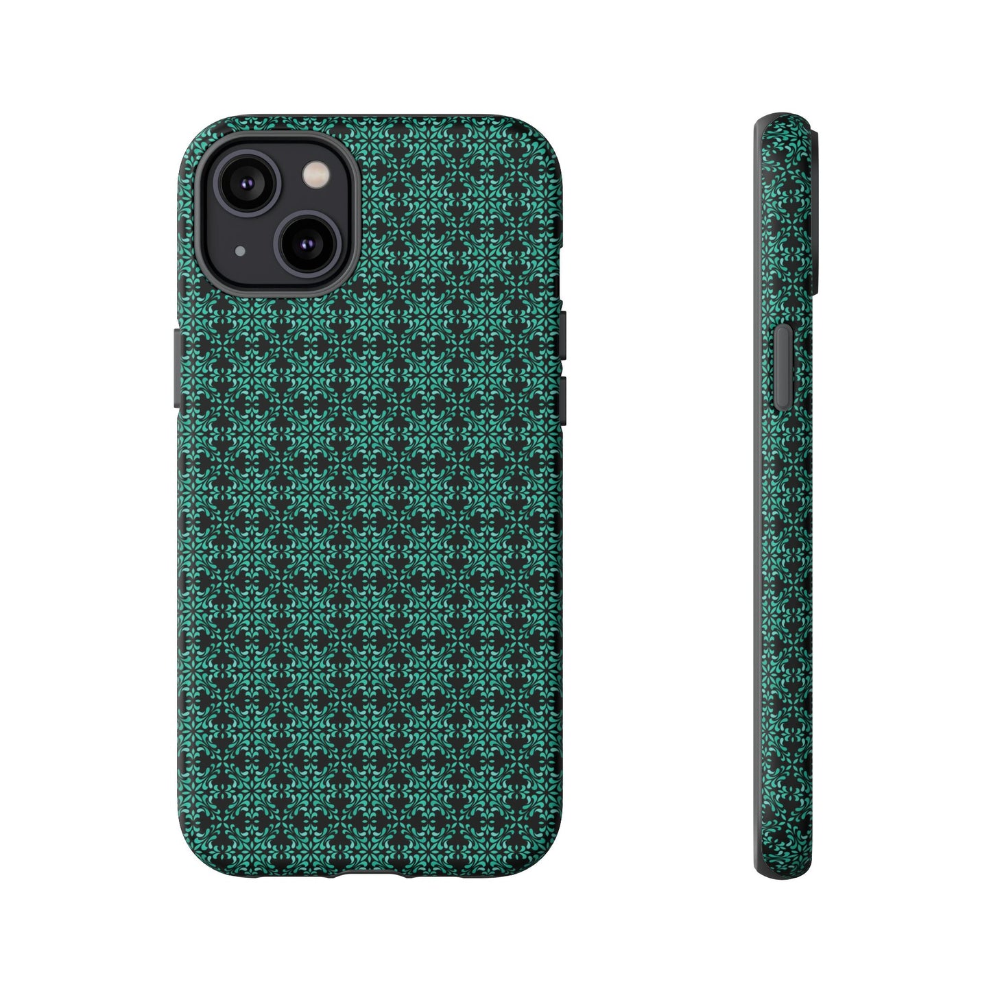 Vibrant Kaleidoscope - Turquoise - Black - Tough Cases