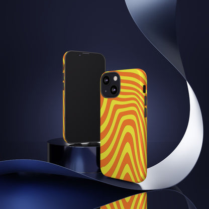 Retro wavy - Yellow and Orange - Tough Cases