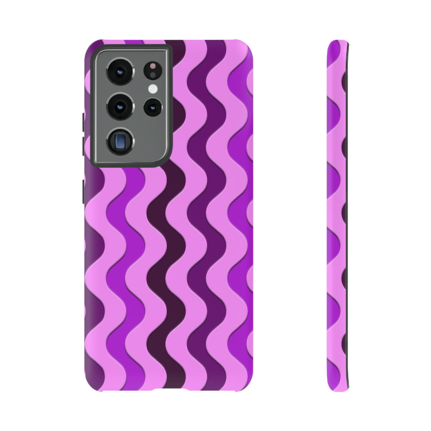 Vertical retro wavy purple and pink - Tough Cases