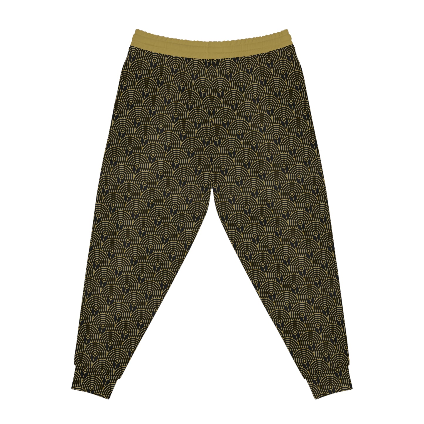 Art Deco 10 - Black 000000 Gold b29b4d - Athletic Joggers