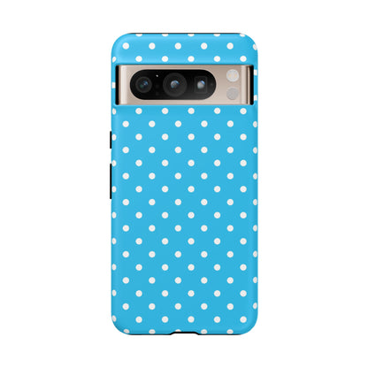 White dots on blue - Tough Cases