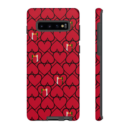 Ducks in hearts - Fire Engine Red c8092e - Tough Cases