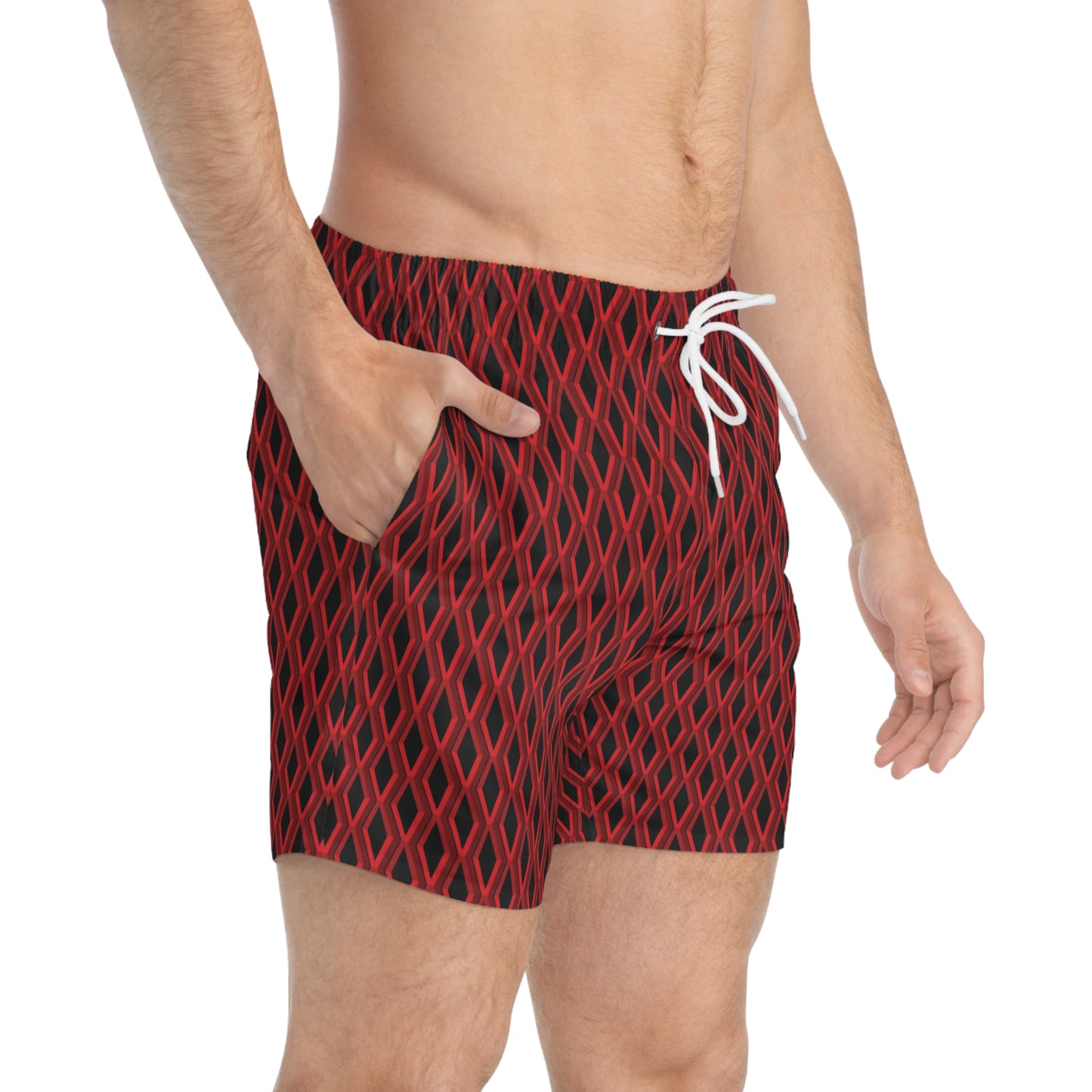 Diamond Geometric pattern5 - 000000 - Swim Trunks