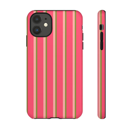 Pink and green stripes - Tough Cases