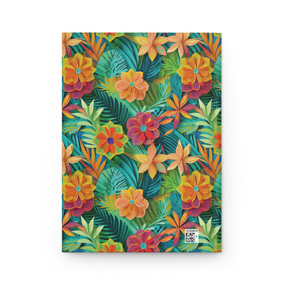 Multiple Tropical Flowers2 - Hardcover Journal Matte