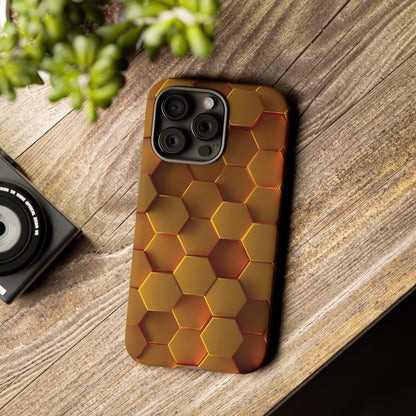 Hexagonal pattern - Gold - Tough Cases