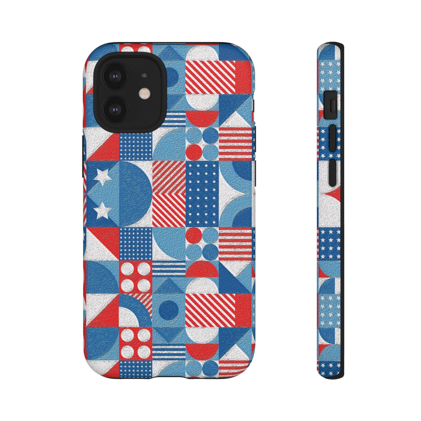 Red White and Blue Bold Pattern - BIG - Oil Paint Texture - Tough Cases