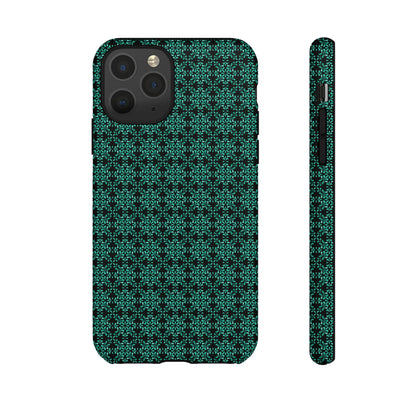 Vibrant Kaleidoscope - Turquoise - Black - Tough Cases