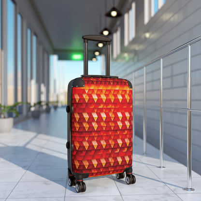 Geometric Flame - Red Triangles - Suitcase