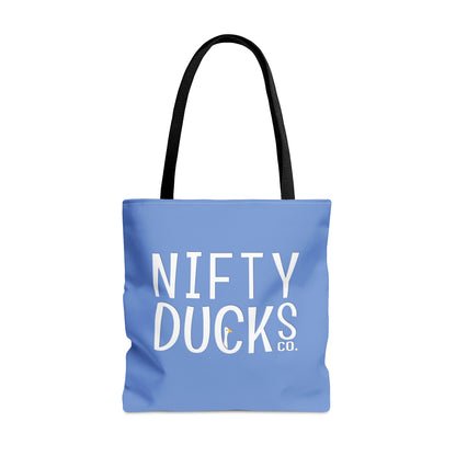 Nifty Ducks Co. Logo2 - Fennel Flower 74a6ff - Tote Bag