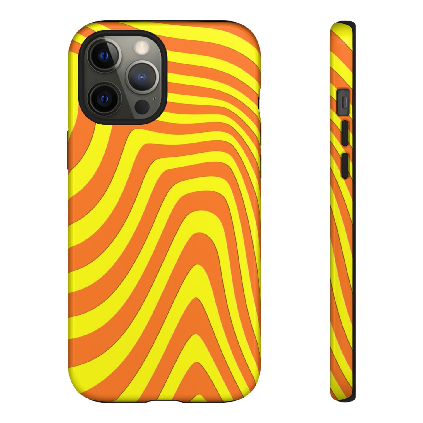 Retro wavy - yellow and orange - Tough Cases