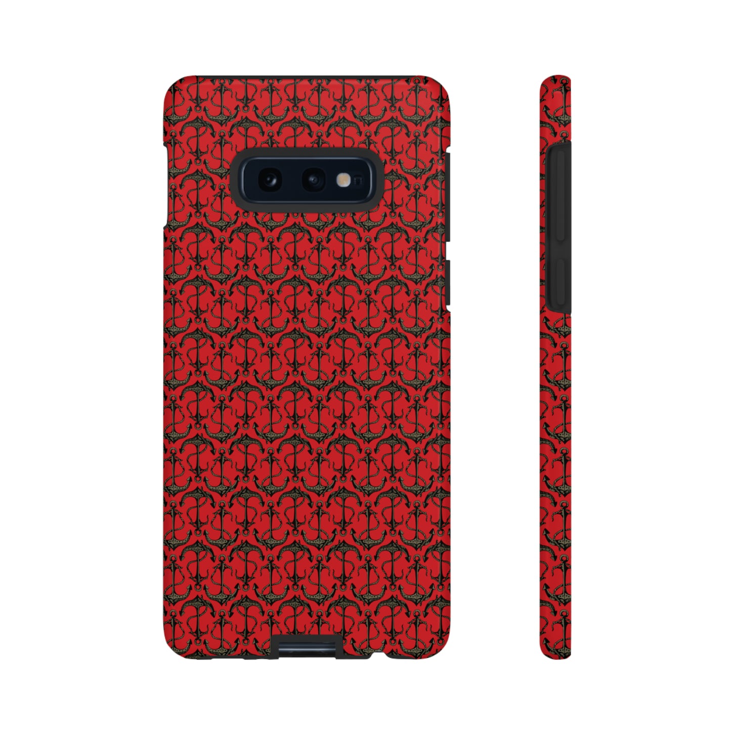 Anchors Away - Black Gray - Scarlet de0000 - Tough Cases