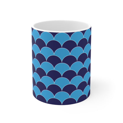 Blue Fans - Azure 0080FF - Mug 11oz