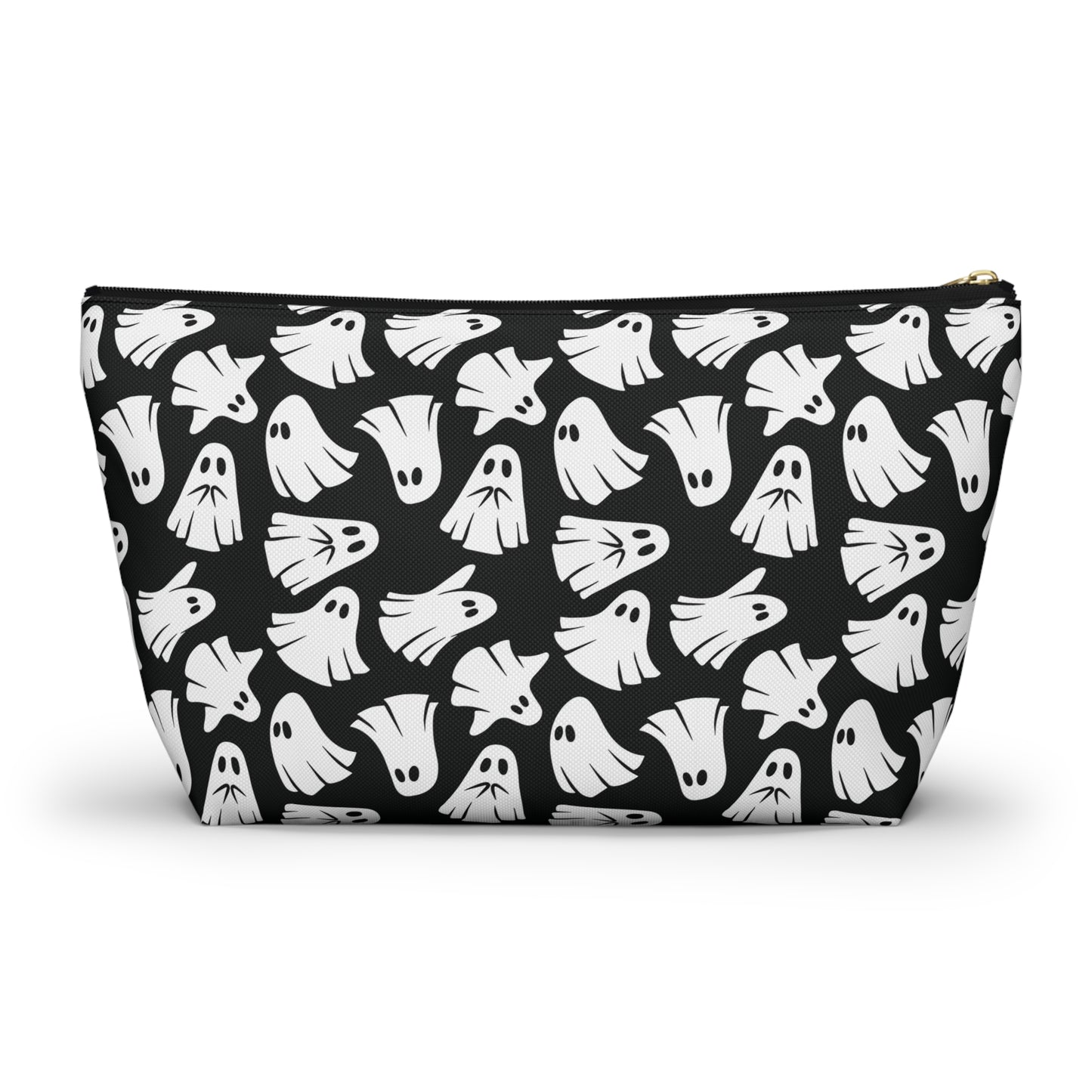 Boo - Ghosts - Halloween - Black 000000 - Accessory Pouch w T-bottom