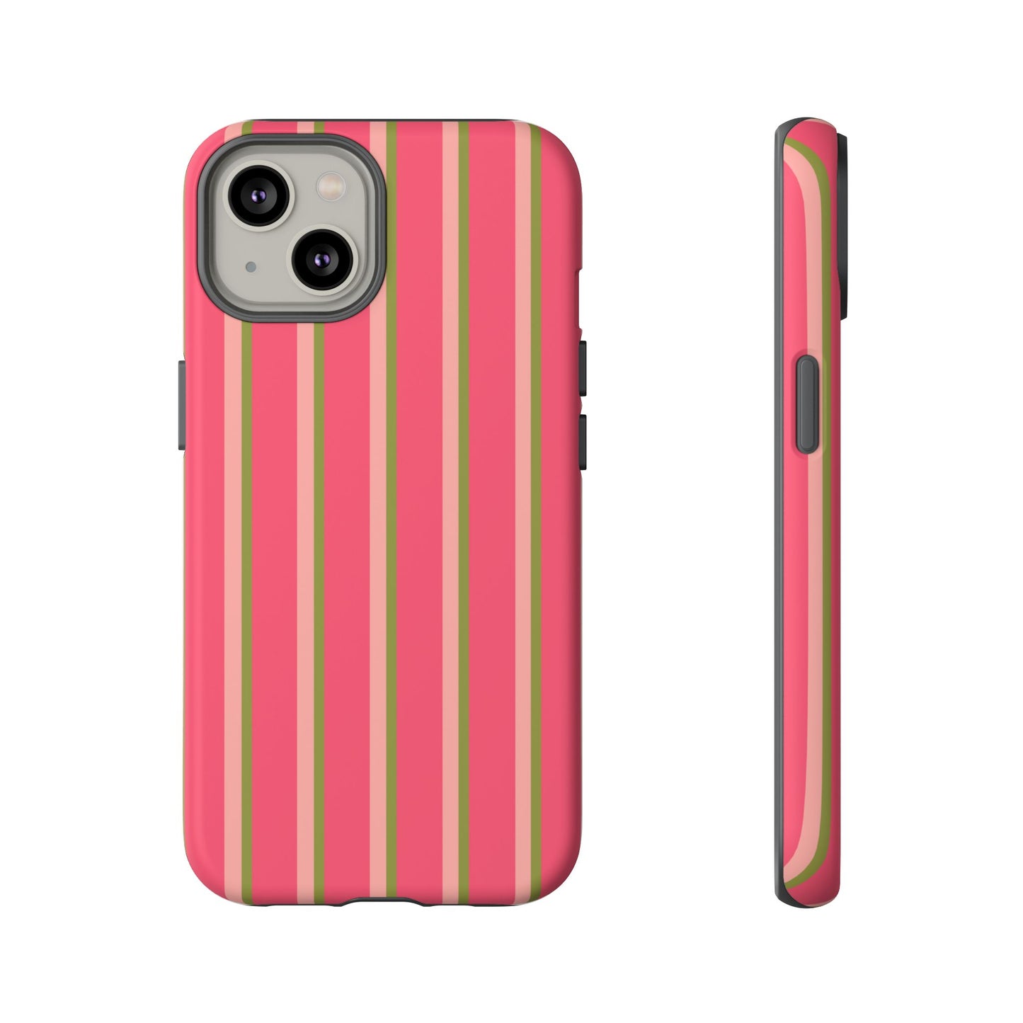 Pink and green stripes - Tough Cases