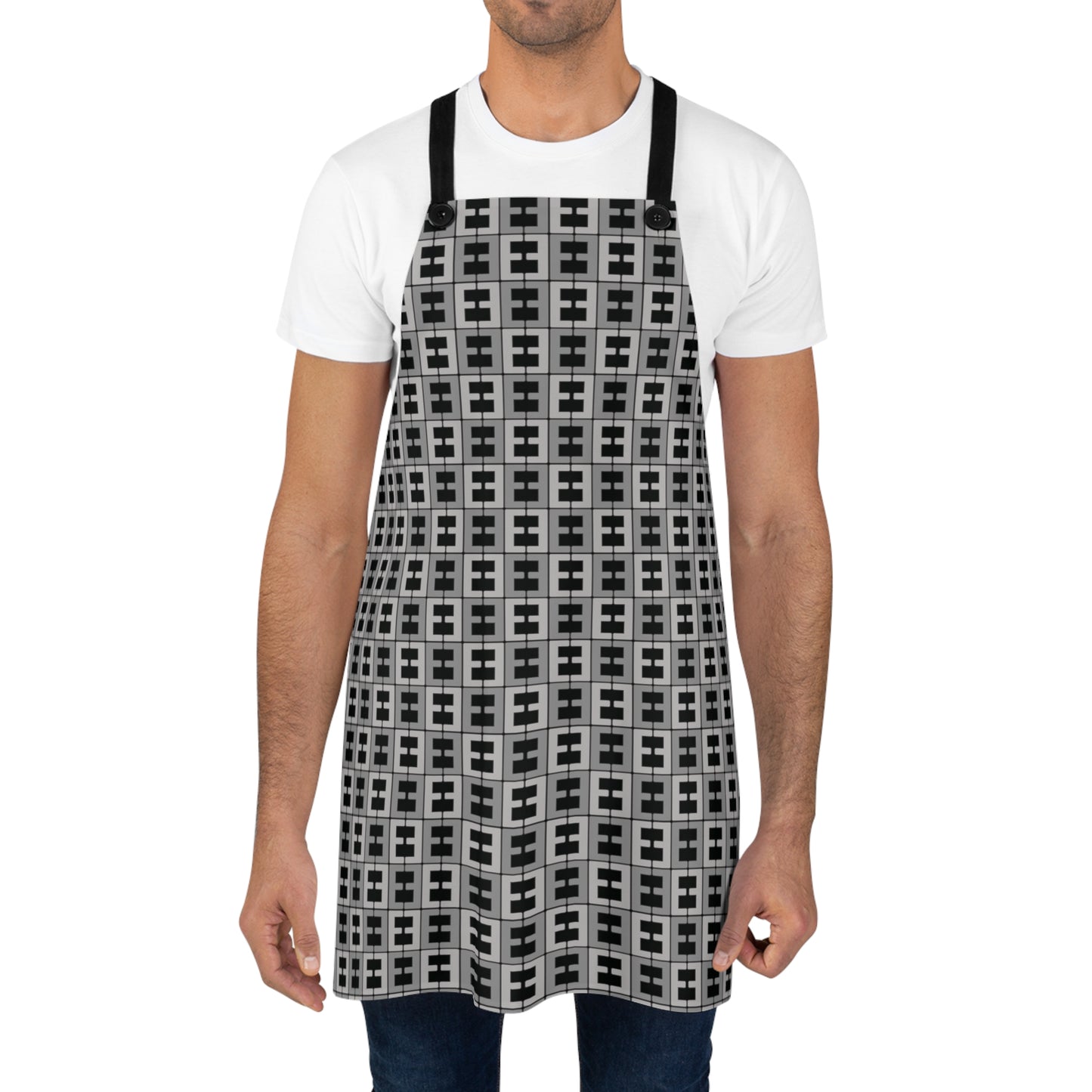 Letter Art - E - Black 000000 - Apron