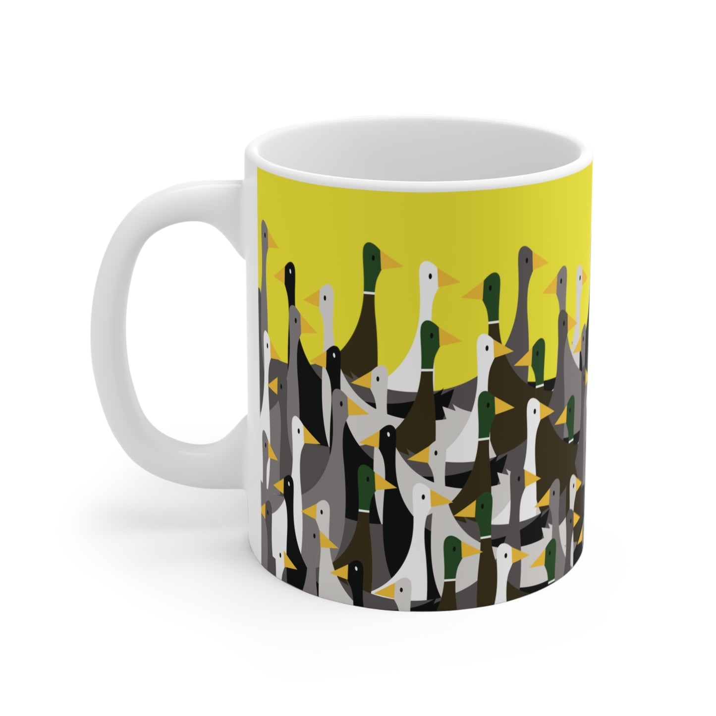 That is a LOT of ducks - Yellow fff800  - Mug 11oz