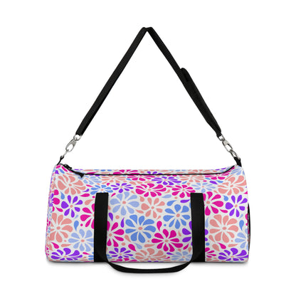 Bright Floral Print - White ffffff - Duffel Bag