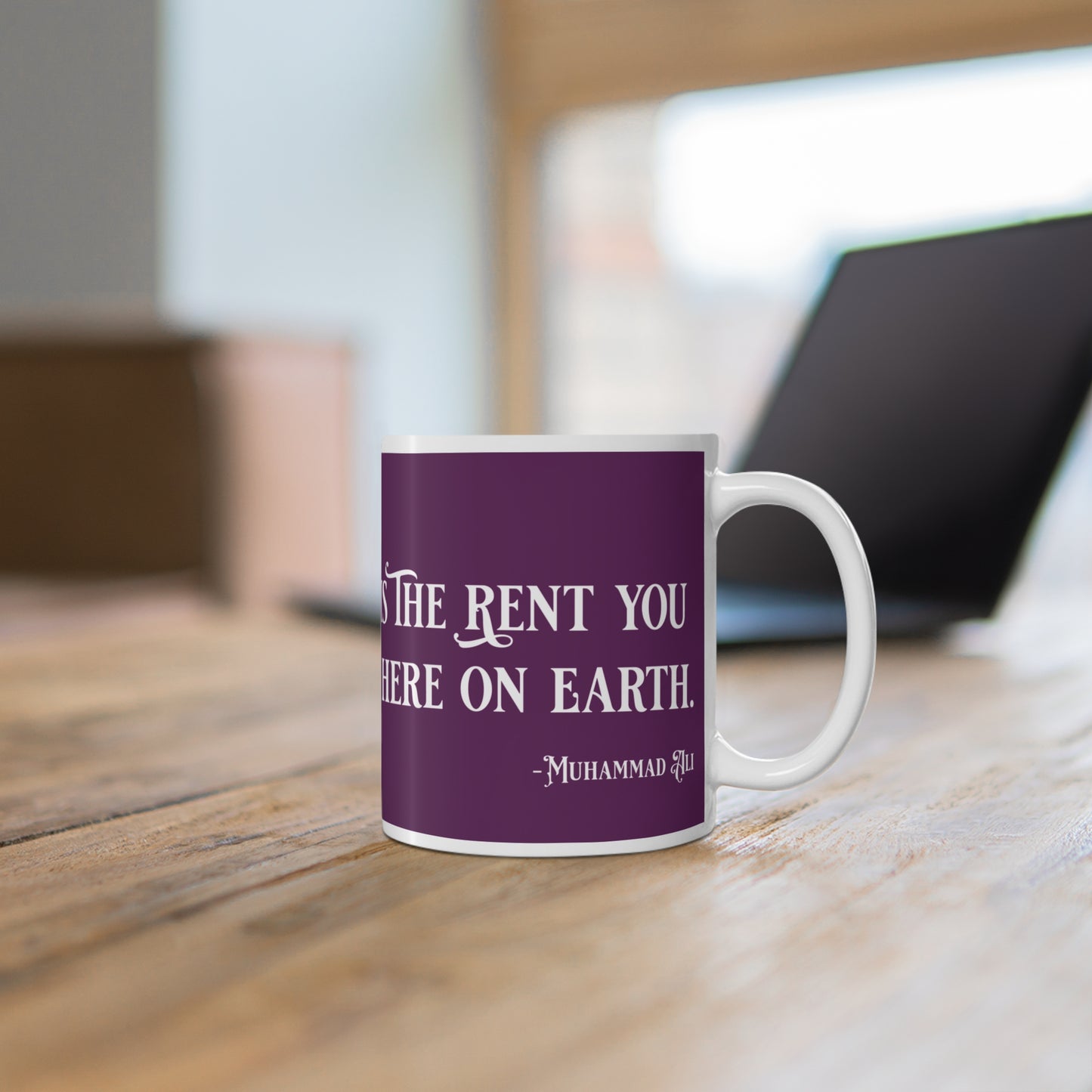 Service to others is the rent you pay for your room here on earth - Imperial Purple 590058 - Mug 11oz