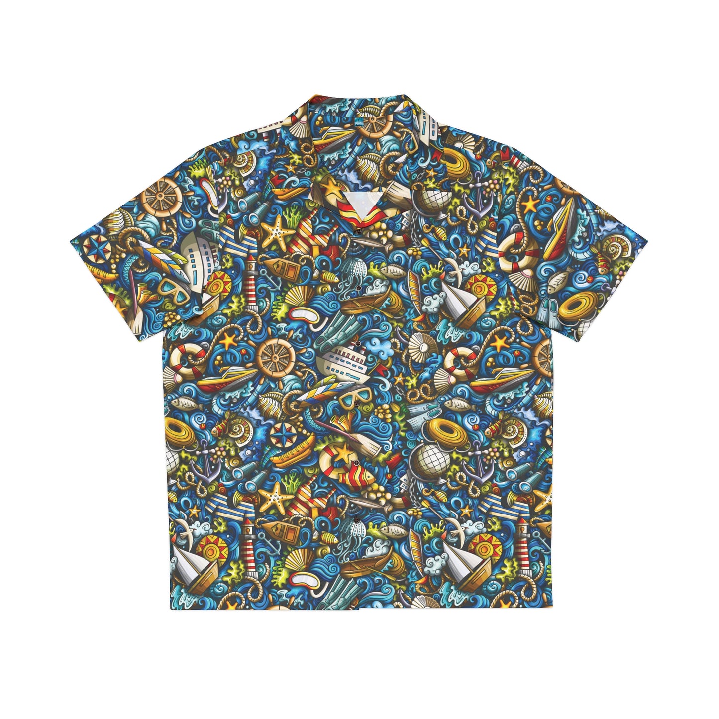 Nautical Doodles - Men's Hawaiian Shirt