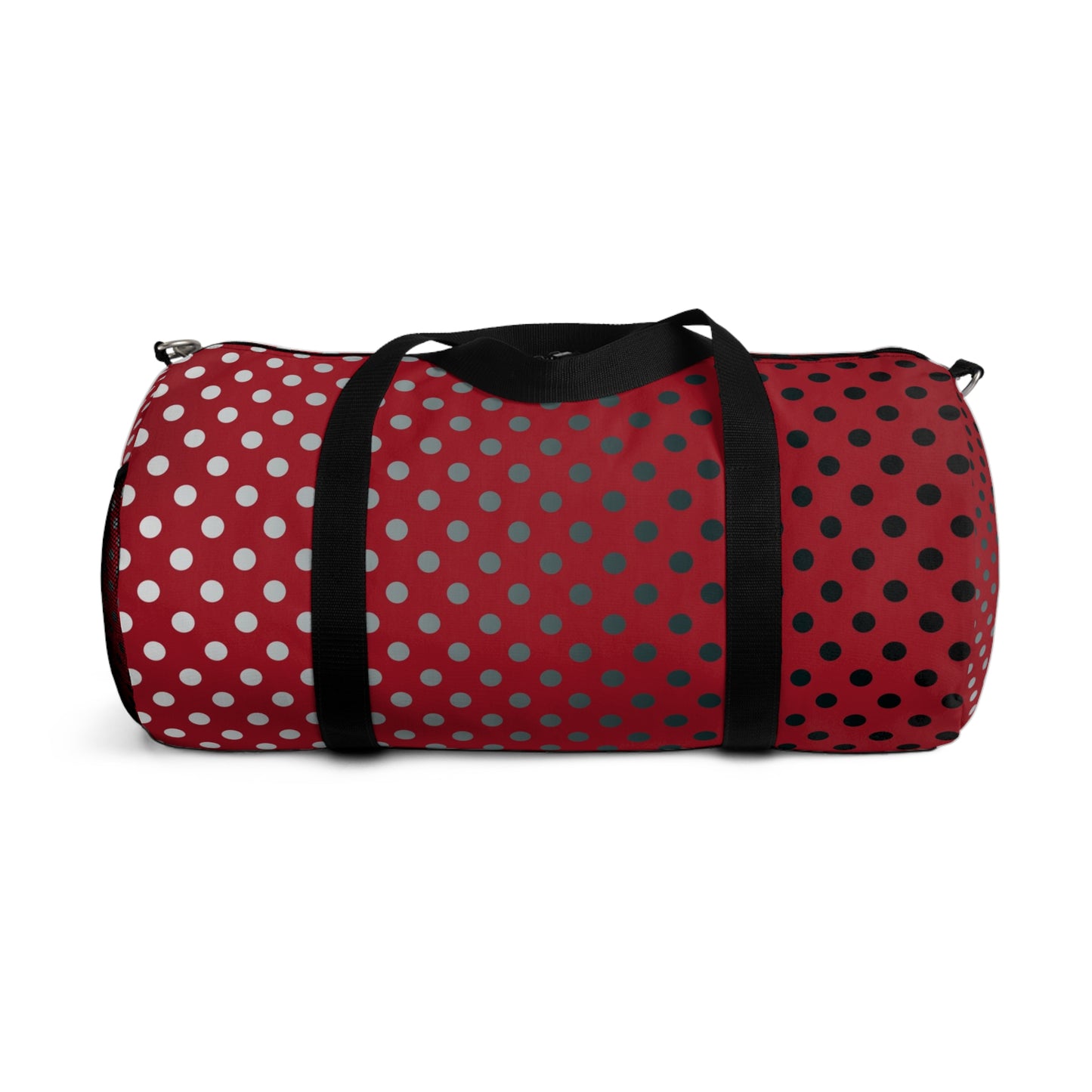 Red with Black Gray White dots - Duffel Bag