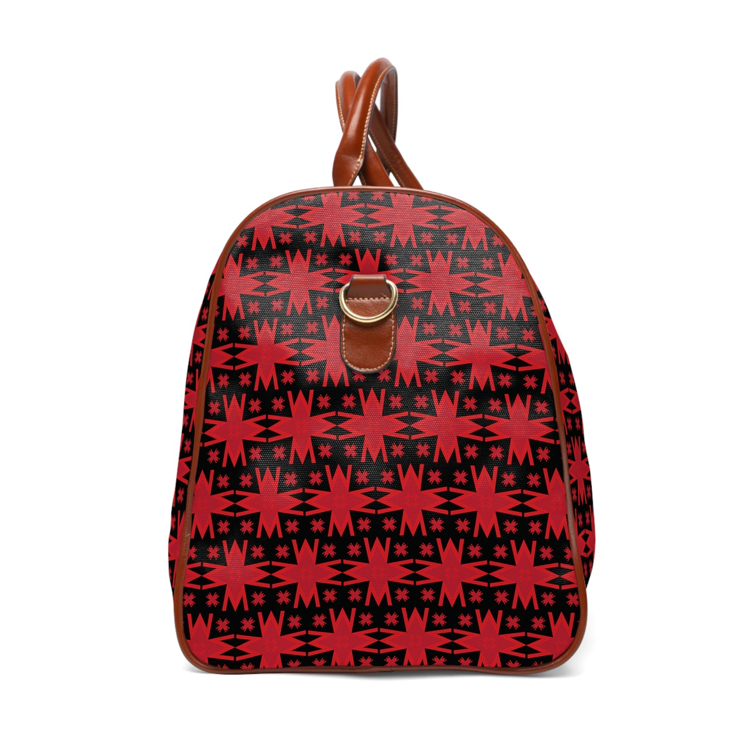 Letter Art - M - Red - Black 000000 - Waterproof Travel Bag