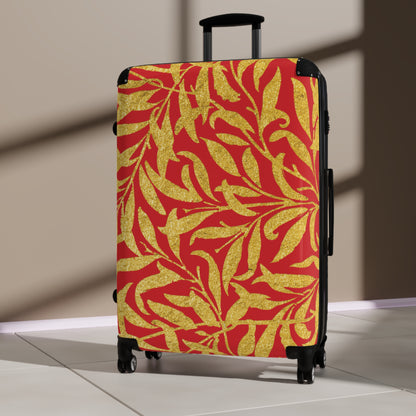 Gold Leaves - Scarlet - Suitcases