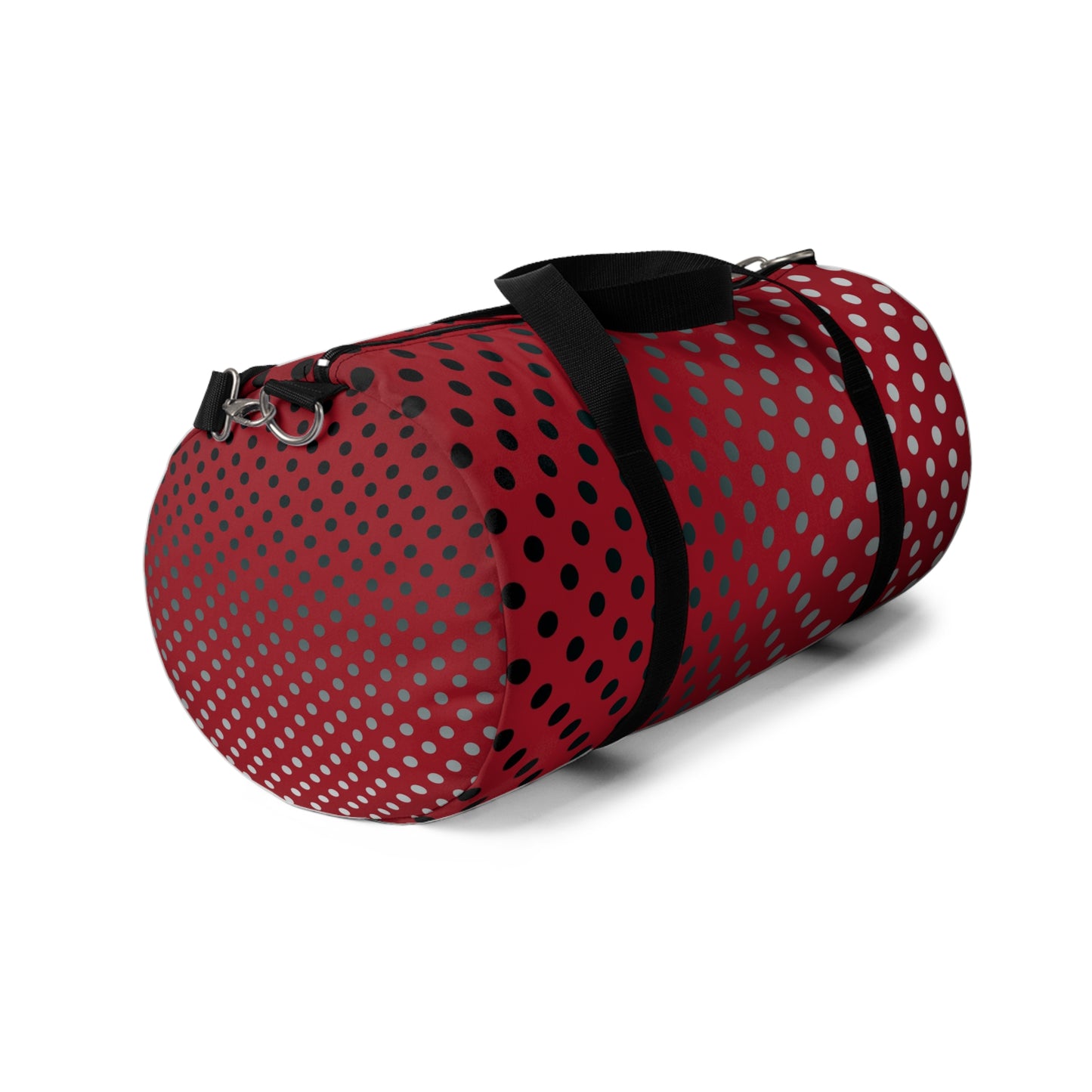 Red with Black Gray White dots - Duffel Bag