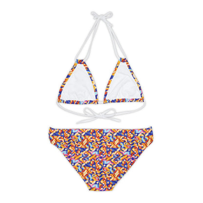 Bold Geometric pattern - Strappy Bikini Set