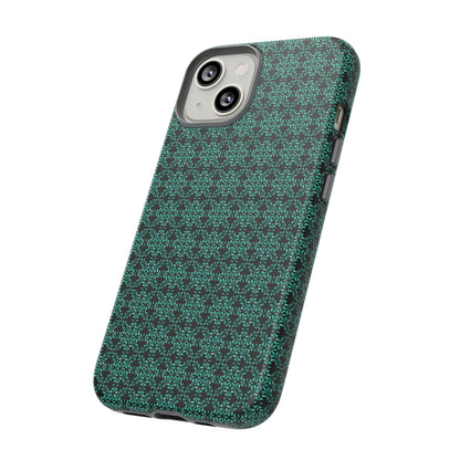 Vibrant Kaleidoscope - Turquoise - Black - Tough Cases