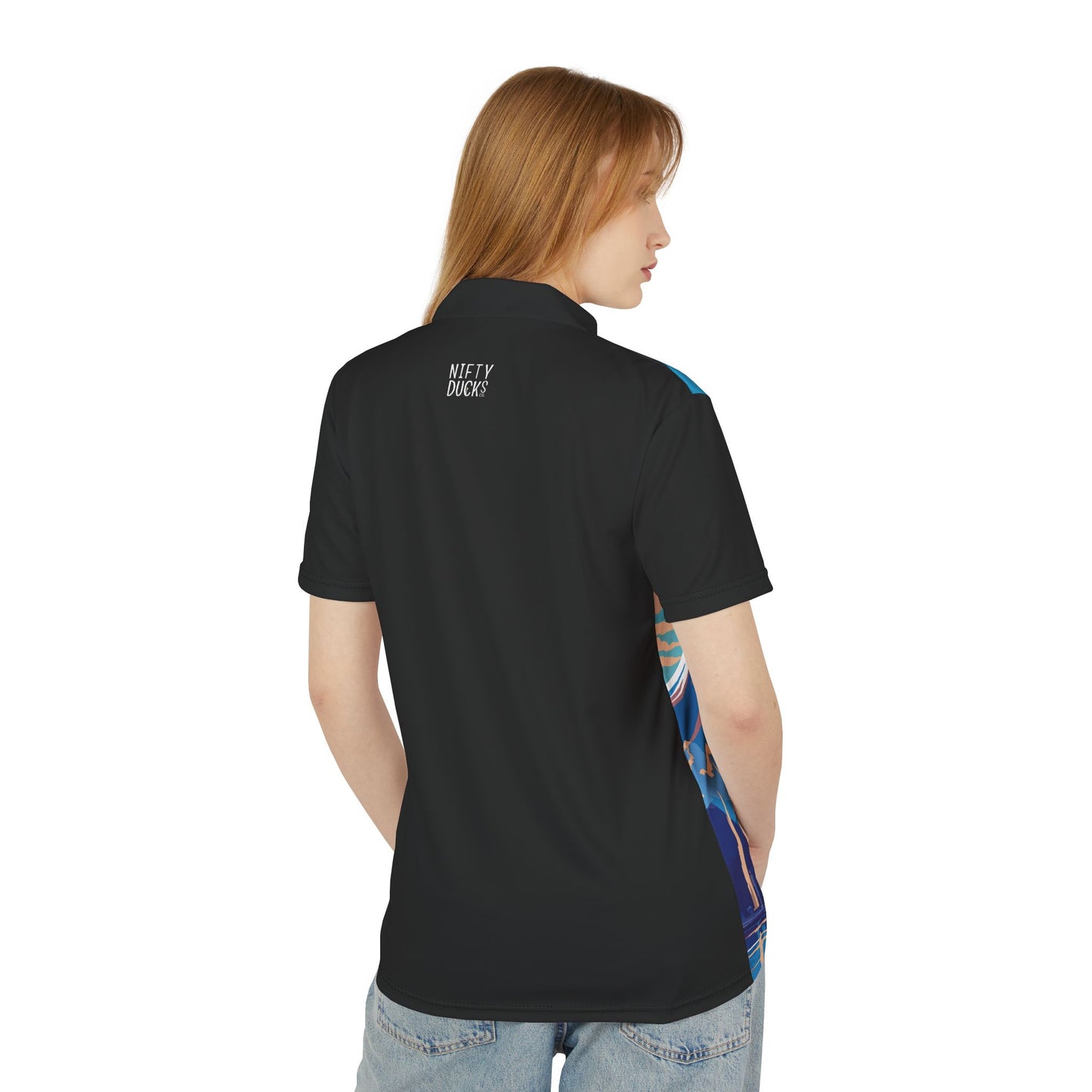 Mount Fuji - Black - Unisex Polo Shirt