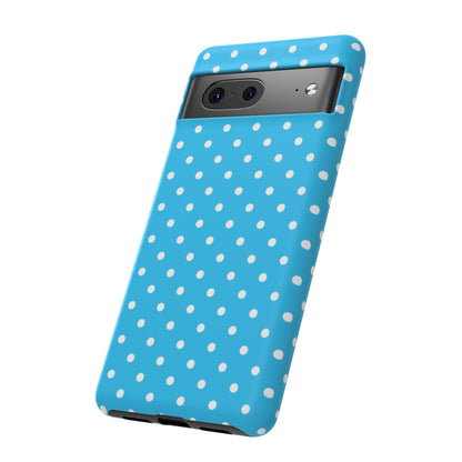 White dots on blue - Tough Cases