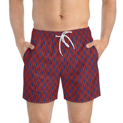 Diamond Geometric pattern2 - 002a73 - Swim Trunks