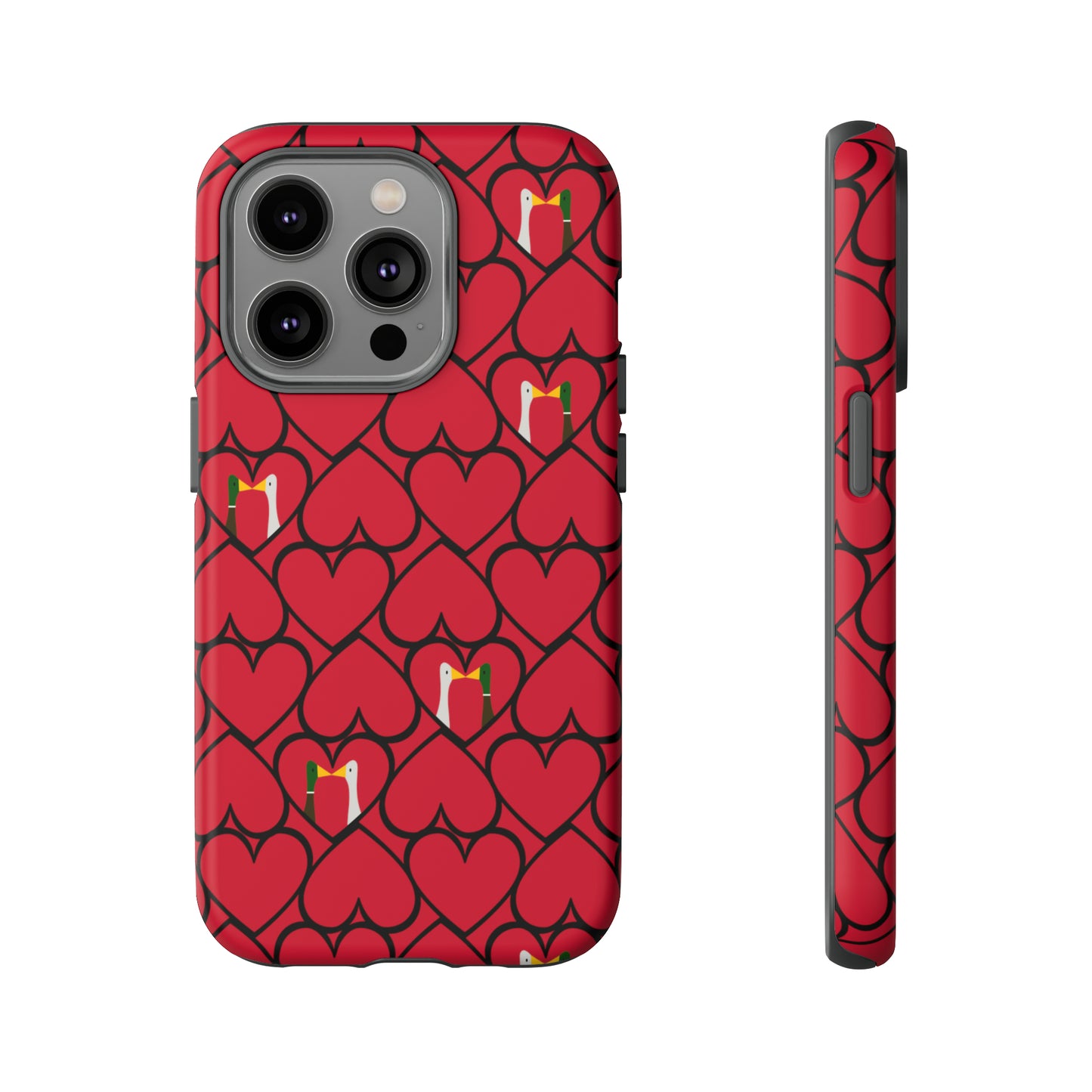 Ducks in hearts - Fire Engine Red c8092e - Tough Cases