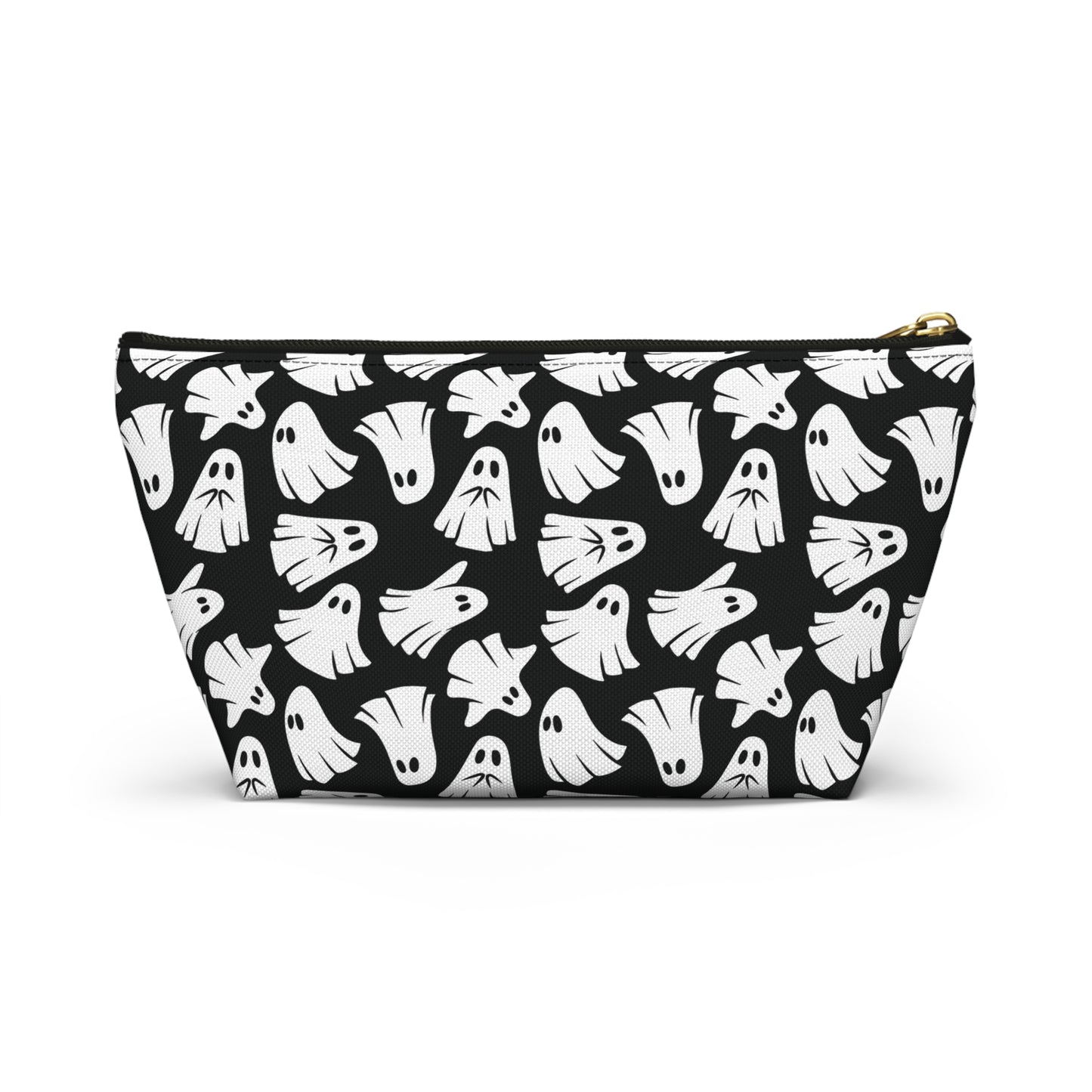 Boo - Ghosts - Halloween - Black 000000 - Accessory Pouch w T-bottom