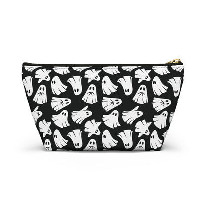 Boo - Ghosts - Halloween - Black 000000 - Accessory Pouch w T-bottom